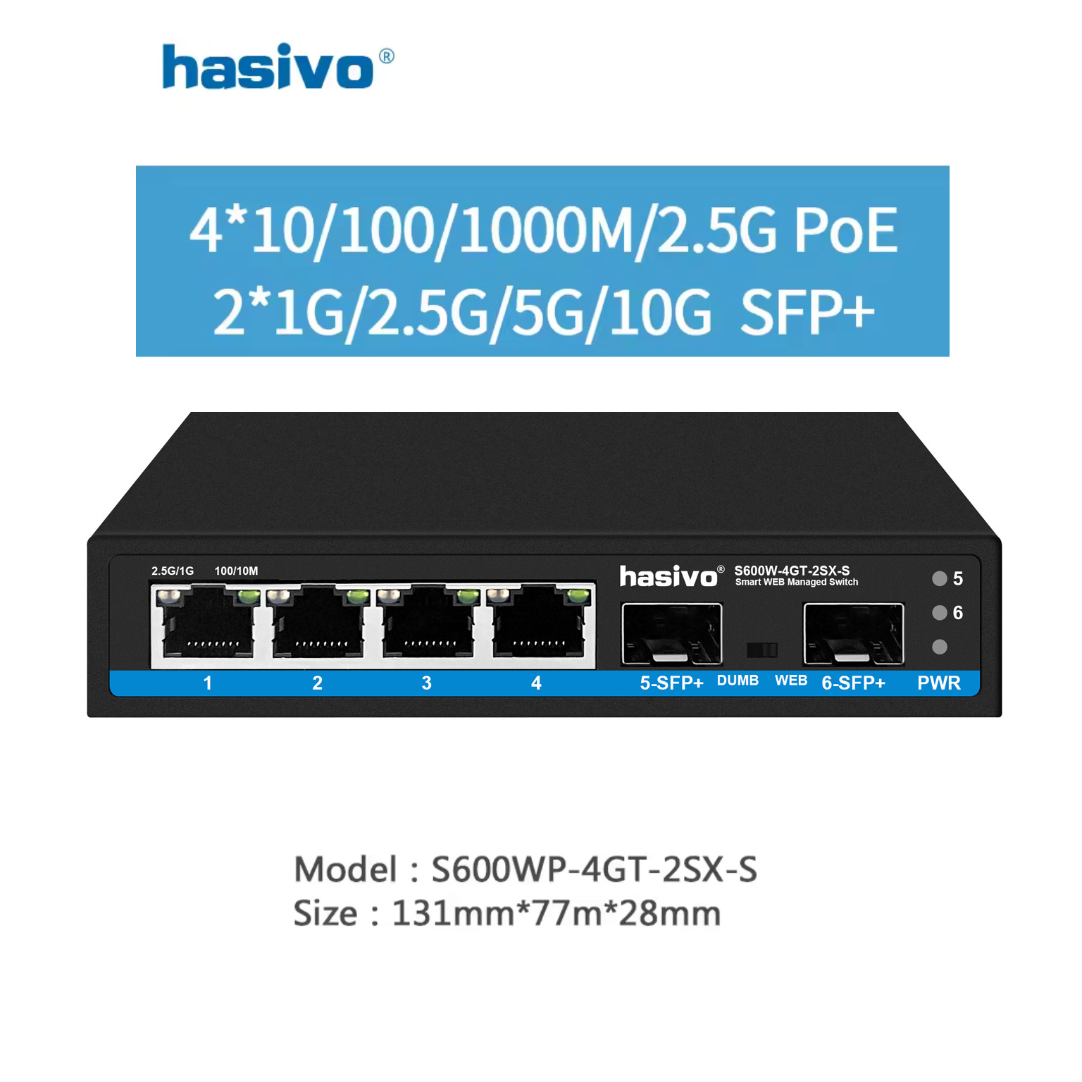 Switch di rete Hasivo 2.5G a 4 - Sfp+ 10G Managed Switch 8 Port recensione e prezzo